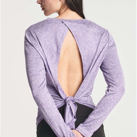 Longsleeve Tie Back Dry Fit Shirts x 2 {pink + purple} NWOT - Picture 9 of 11